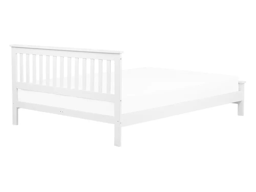 Bed Pine Wood 140 x 200 cm (EU Double) White Carol