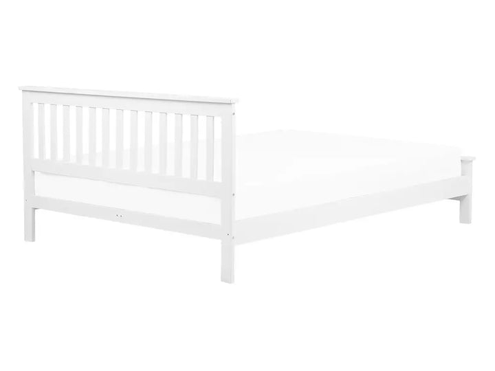 Bed Pine Wood 140 x 200 cm (EU Double) White Carol