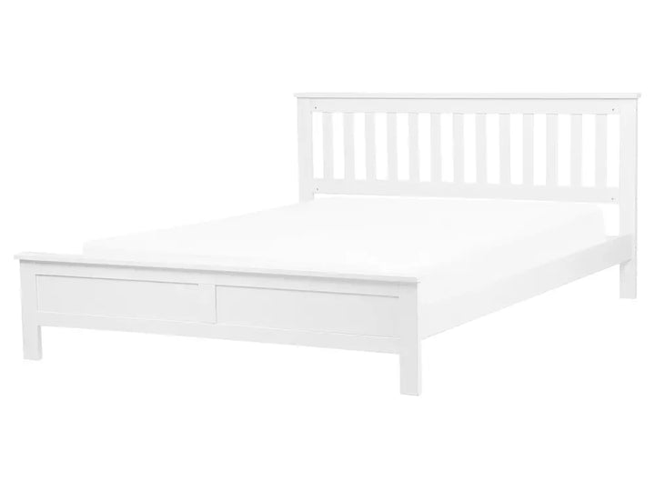 Bed Pine Wood 160 x 200 cm (EU King Size) White Carol