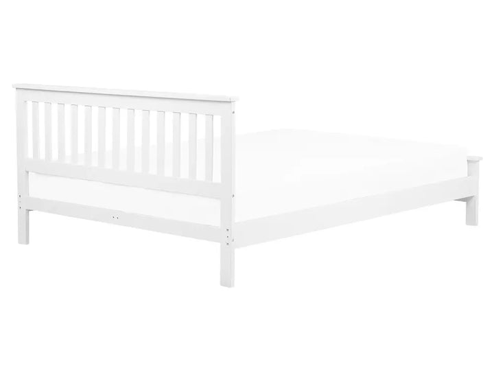 Bed Pine Wood 160 x 200 cm (EU King Size) White Carol
