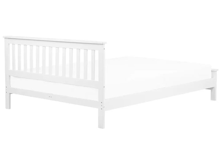 Bed Pine Wood 180 x 200 cm (EU Super King) White Carol