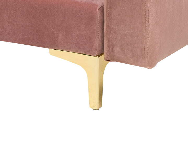 Aberdeen Left Hand Velvet Corner Sofa Pink