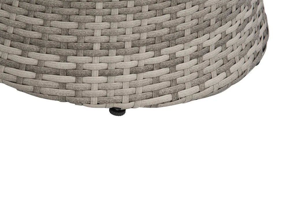 Bistro Set with Cushions Capri PE Rattan Grey Ivana