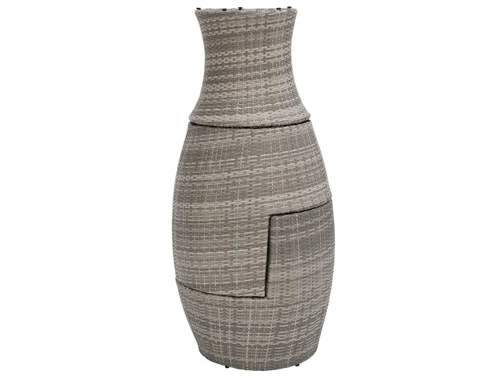 Bistro Set with Cushions Capri PE Rattan Grey Ivana