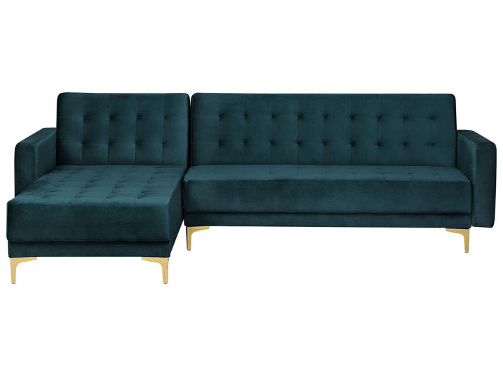 Aberdeen Right Hand Velvet Corner Sofa Teal