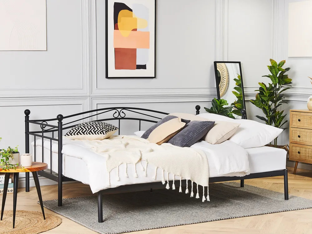 Trundle Bed Metal Calvillo 90 x 200 cm (EU Single) Black