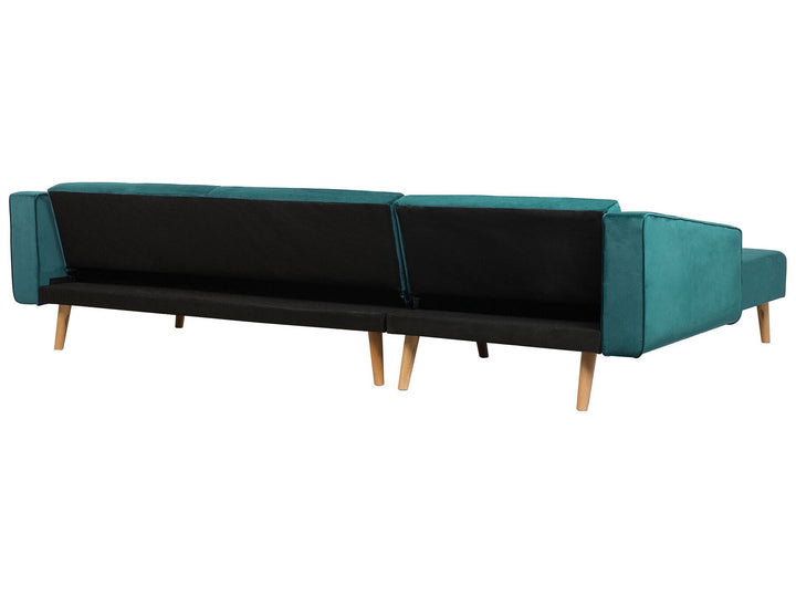 Corner Sofa Vadso Emerald Green Velvet Right Hand