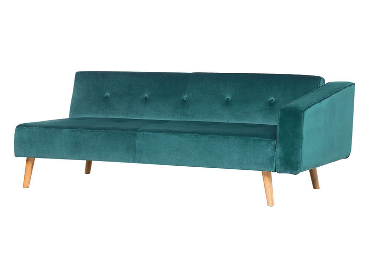 Corner Sofa Vadso Emerald Green Velvet Right Hand