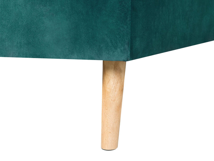 Corner Sofa Vadso Emerald Green Velvet Right Hand