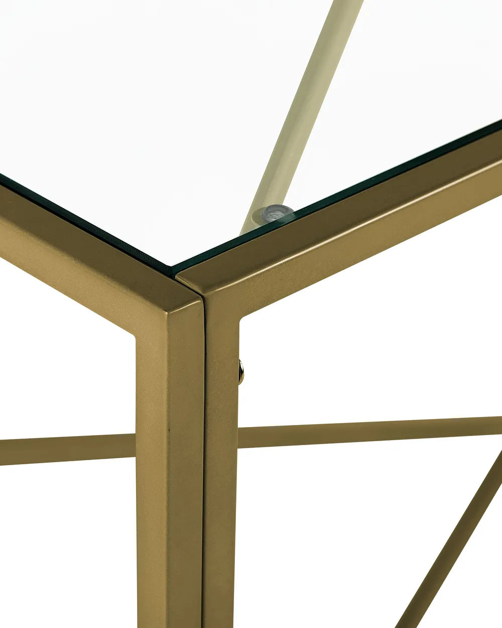 Console Table Glass Gold Elegant Design Fornix