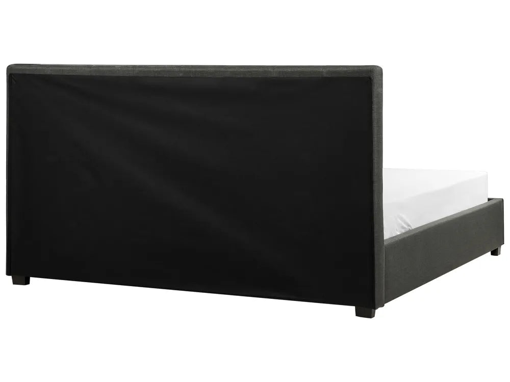 Bed with Storage Drawers Fabric 180 x 200 cm (EU Super King) Dark Grey Nancy