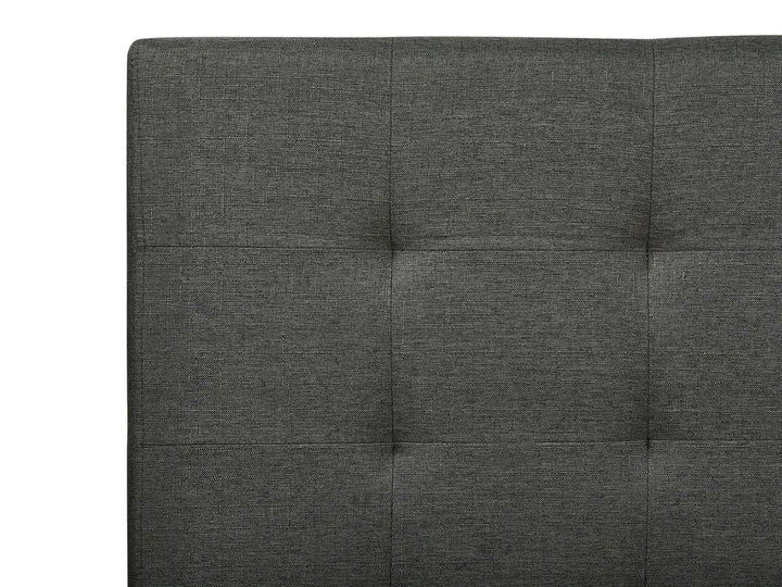 Bed with Storage Drawers Fabric 180 x 200 cm (EU Super King) Dark Grey Nancy