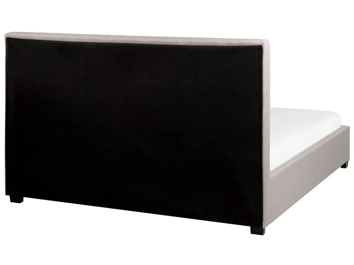 Bed with Storage Drawers Fabric 160 x 200 cm (EU King Size) Light Grey Nancy