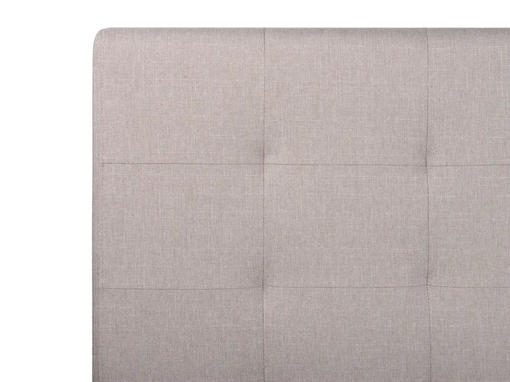 Bed with Storage Drawers Fabric 160 x 200 cm (EU King Size) Light Grey Nancy