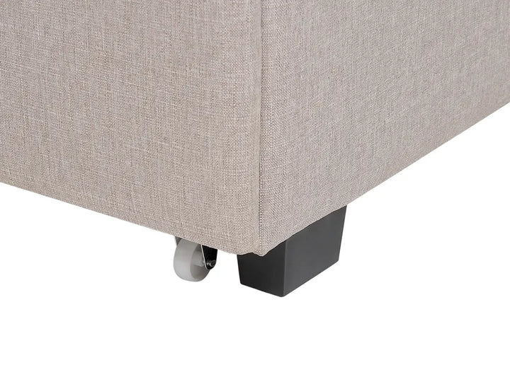 Bed with Storage Drawers Fabric 160 x 200 cm (EU King Size) Light Grey Nancy