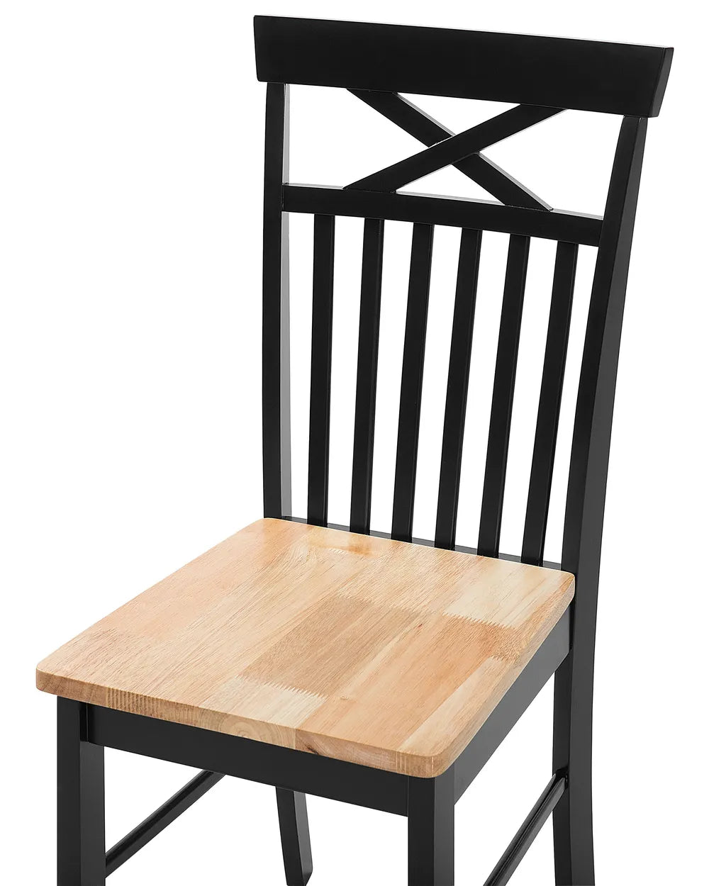 Set of 2 Dining Chairs Wood Black Orelle
