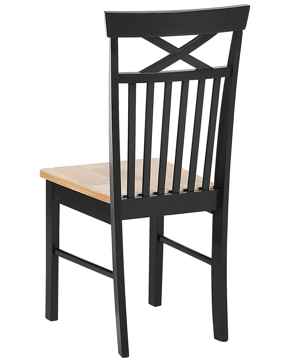 Set of 2 Dining Chairs Wood Black Kris