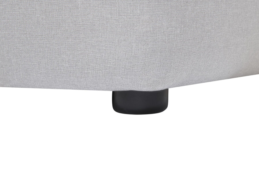 Left Hand Fabric Corner Sofa Light Grey Dolva