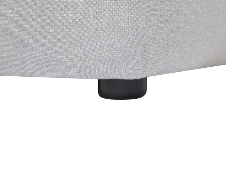 Left Hand Fabric Corner Sofa Light Grey Dolva