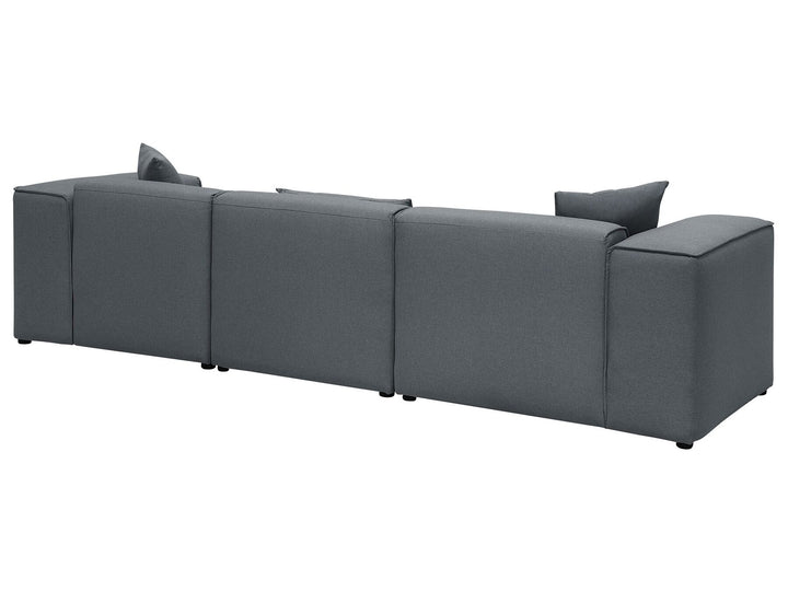 Dolva Left Hand Fabric Corner Sofa Dark Grey