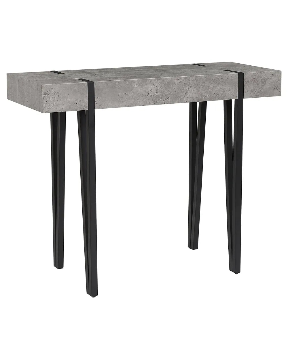 Console Table Grey Concrete Effect Self-Sufficient Assembly Lurano