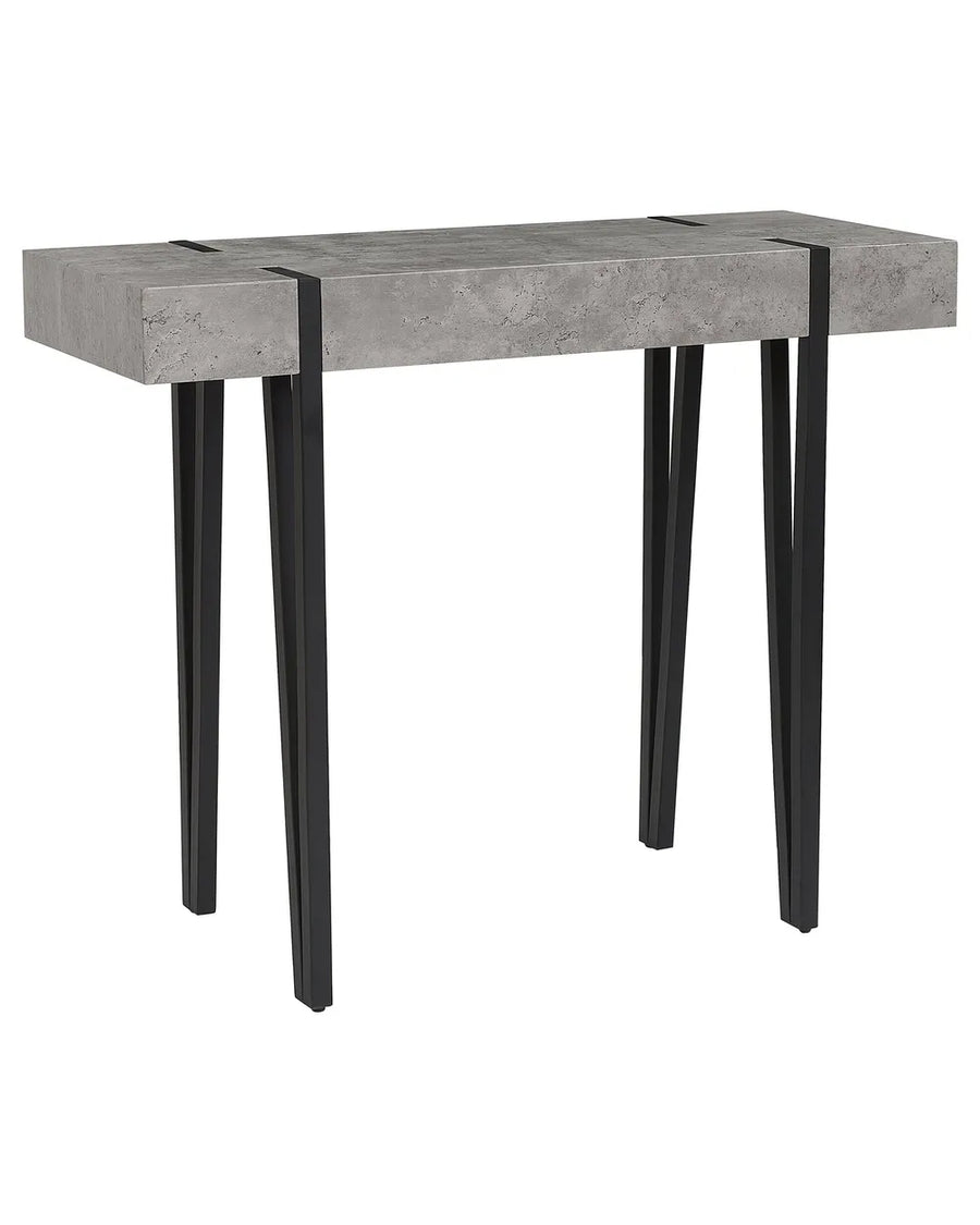 Console Table Grey Concrete Effect Self-Sufficient Assembly Lurano