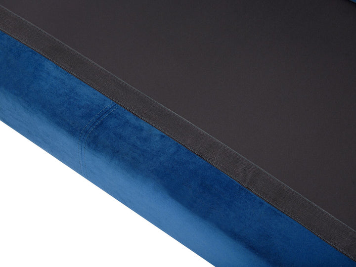 Oslo Right Hand Velvet Corner Sofa Navy Blue