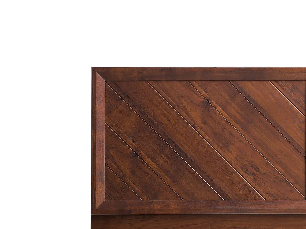 Bed 140 x 200 cm (EU Double) Dark Brown Brev
