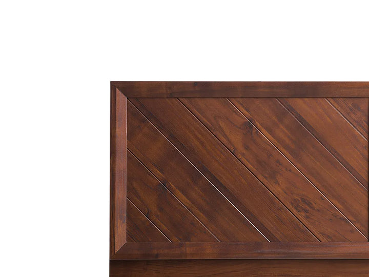 Bed 140 x 200 cm (EU Double) Dark Brown Brev