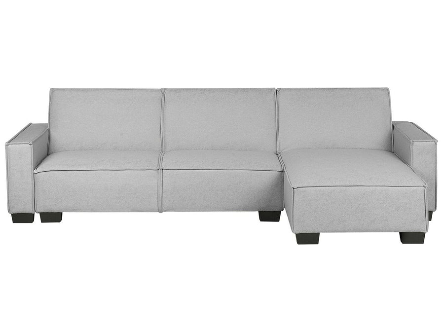 Romedal Left Hand Fabric Corner Sofa Bed Light Grey