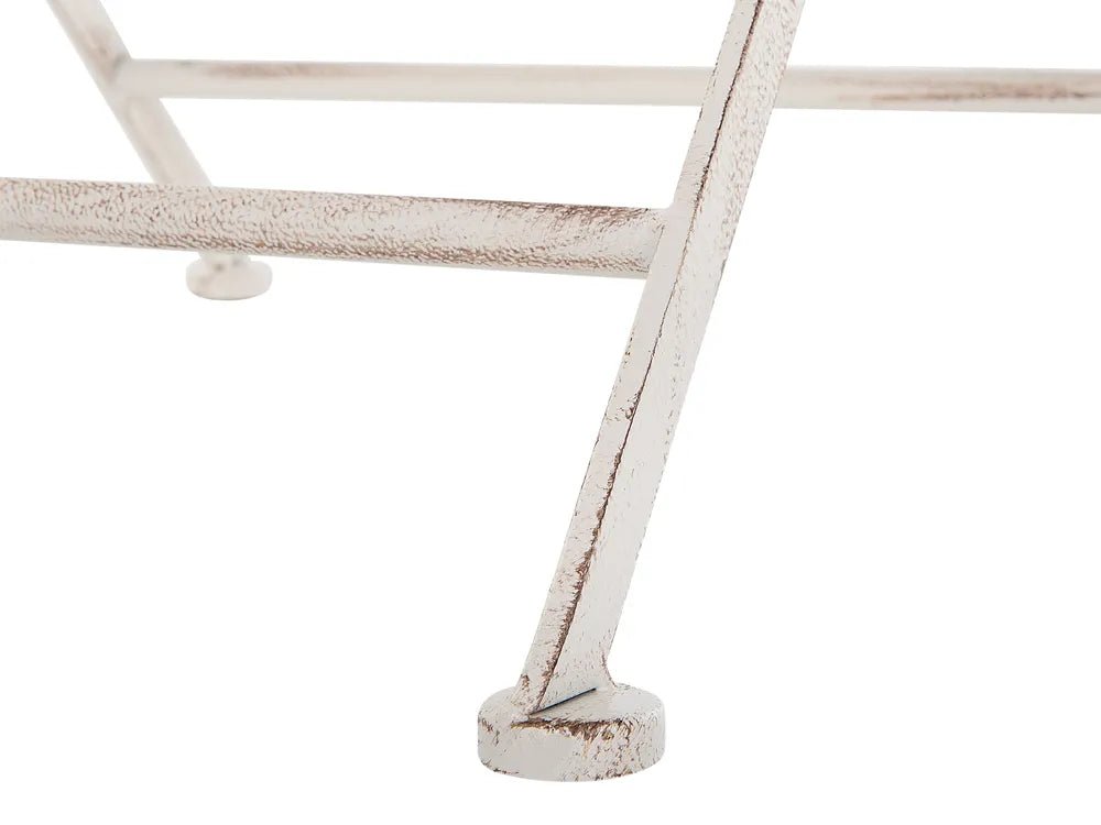Bistro Set Folding Metal Light Beige Gideon