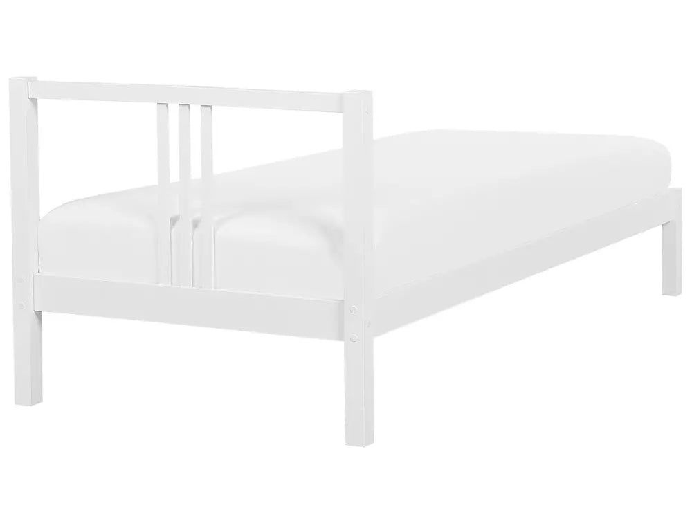 Bed Pine Wood 90 x 200 cm (EU Single) White Sarah