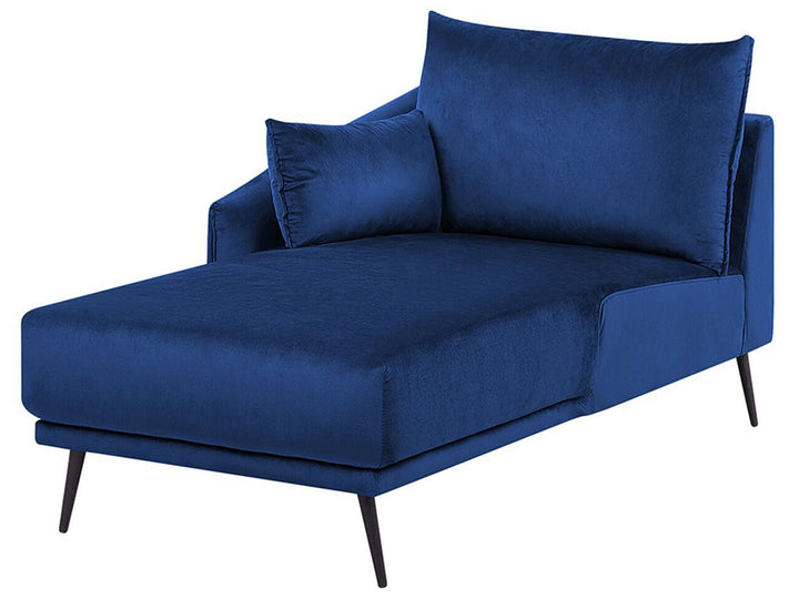 Varde Right Hand Velvet Corner Sofa Navy Blue