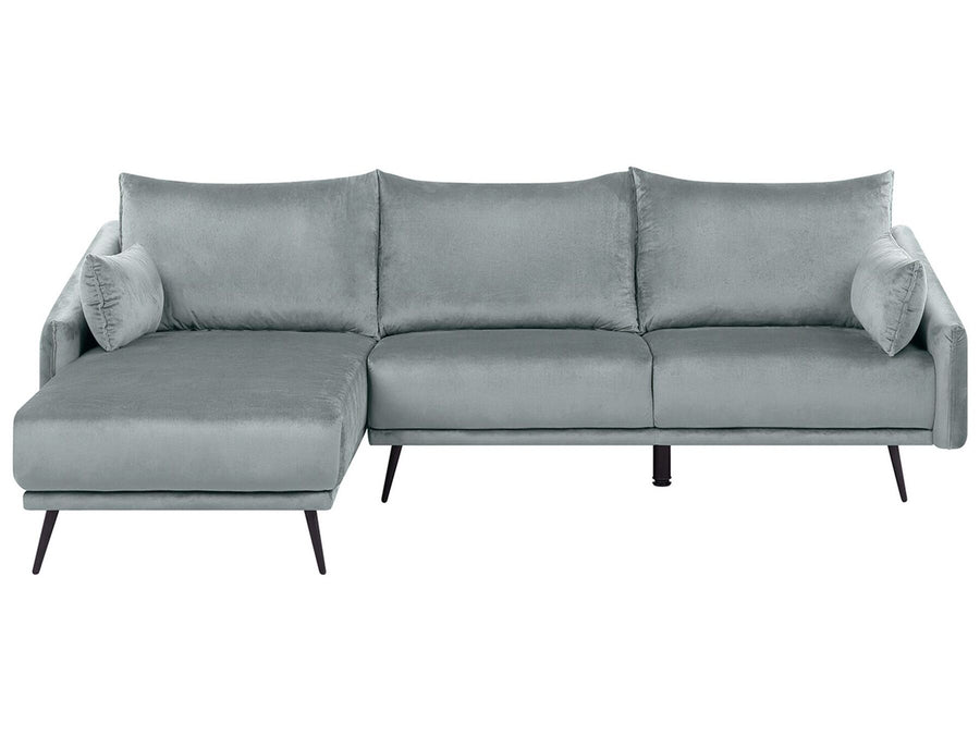 Varde Right Hand Velvet Corner Sofa Grey