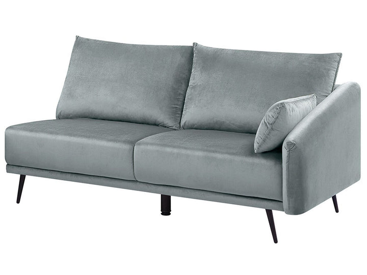 Varde Right Hand Velvet Corner Sofa Grey