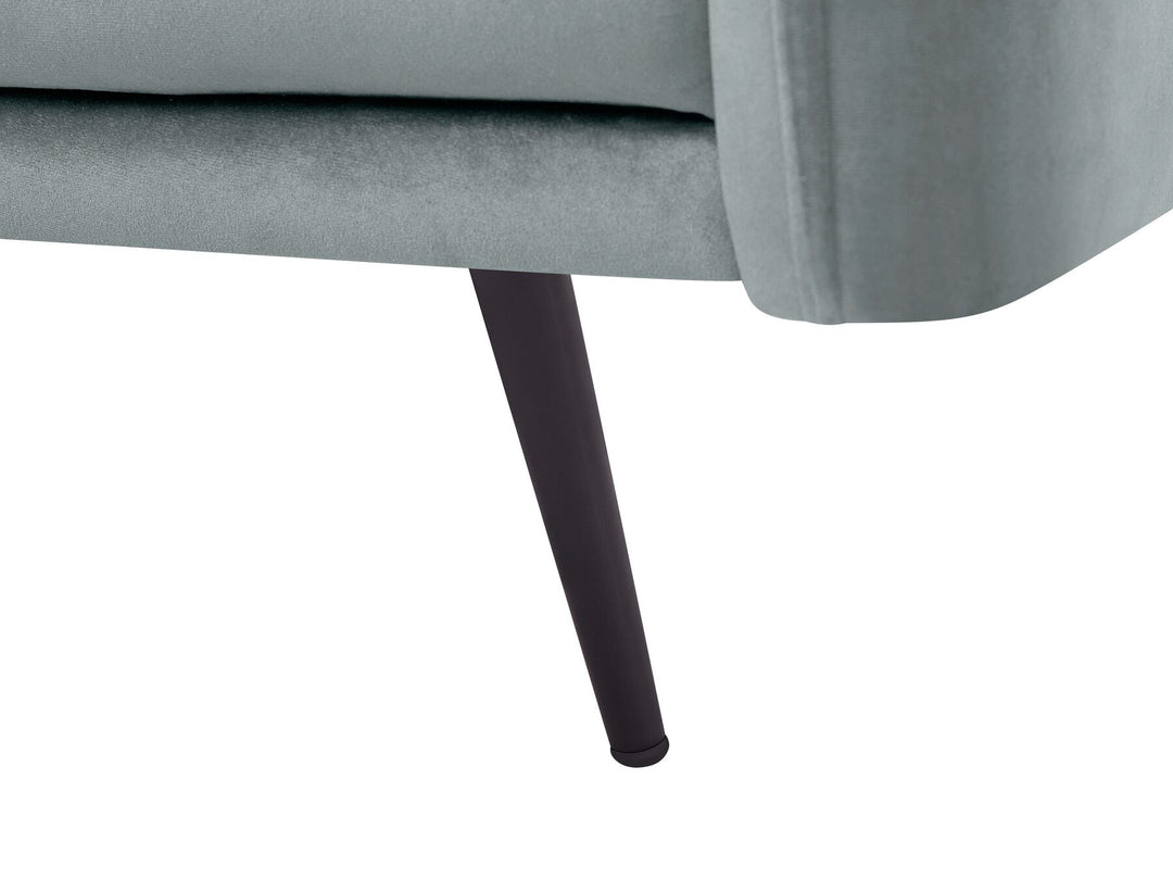 Varde Right Hand Velvet Corner Sofa Grey