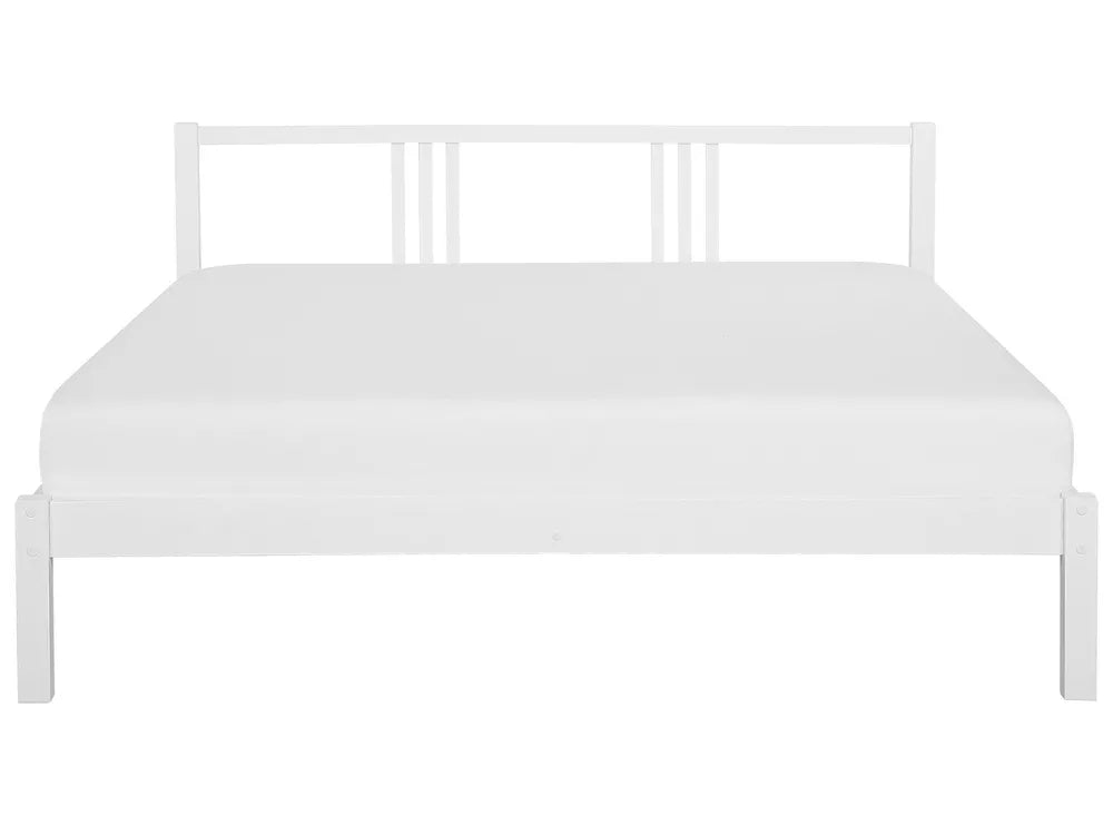 Bed Pine Wood 180 x 200 cm (EU Super King) White Sarah