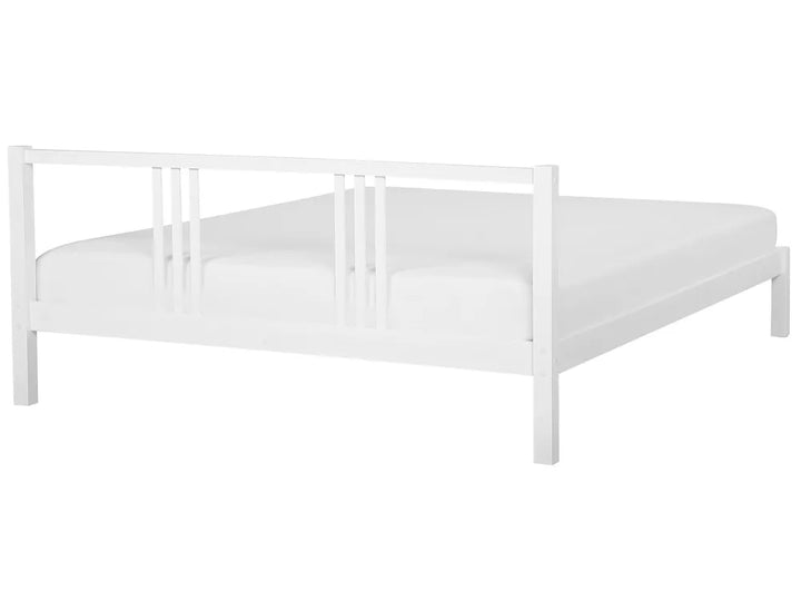 Bed Pine Wood 180 x 200 cm (EU Super King) White Sarah