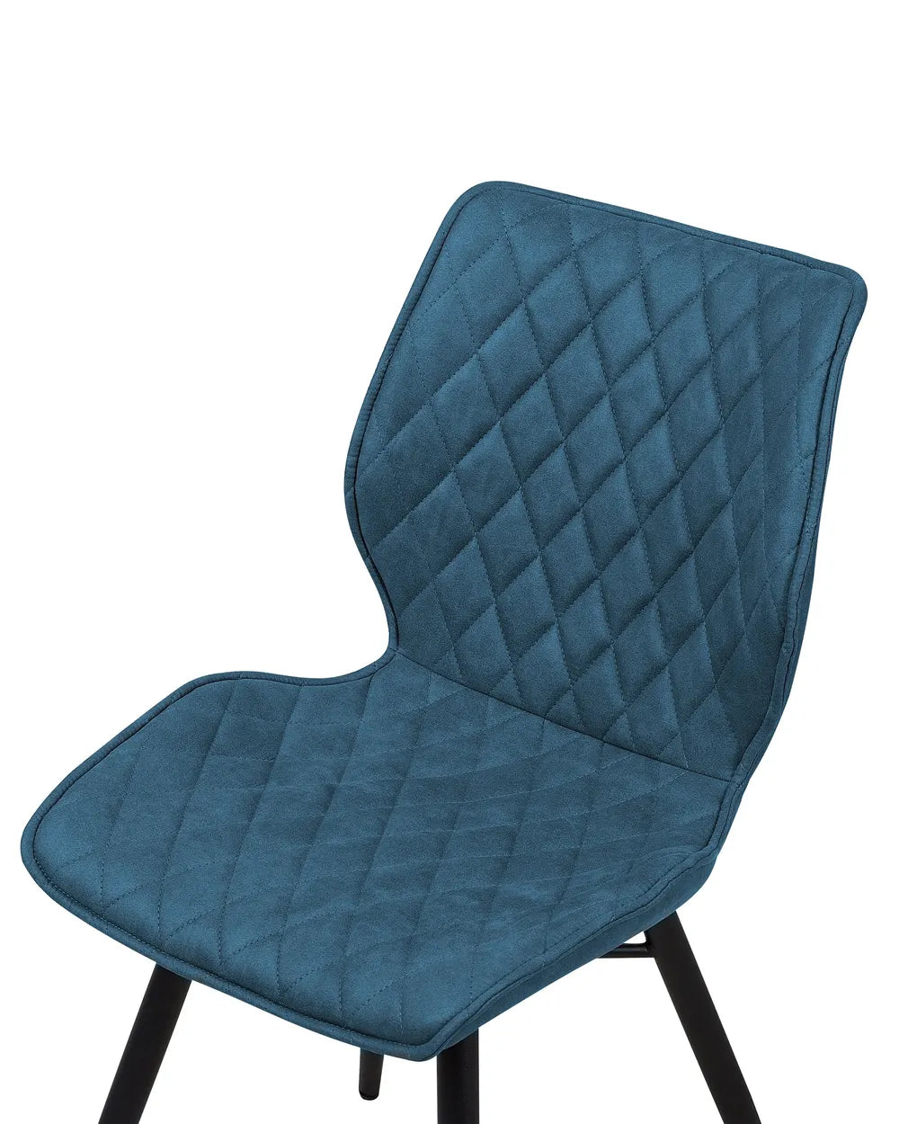 Set of 2 Dining Chairs Fabric Sea Blue Marina