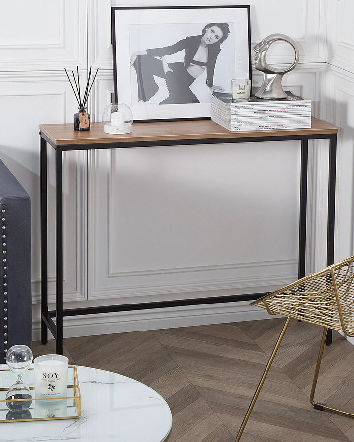 Console Table Dark Brown Modern Design Morian