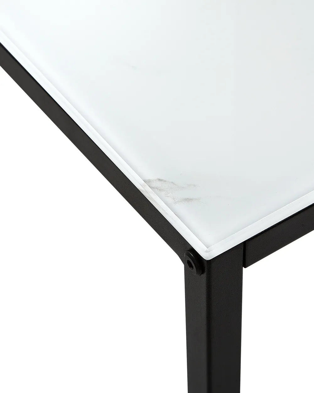 Console Table Tempered Glass Marble/ Black  Chic Formio