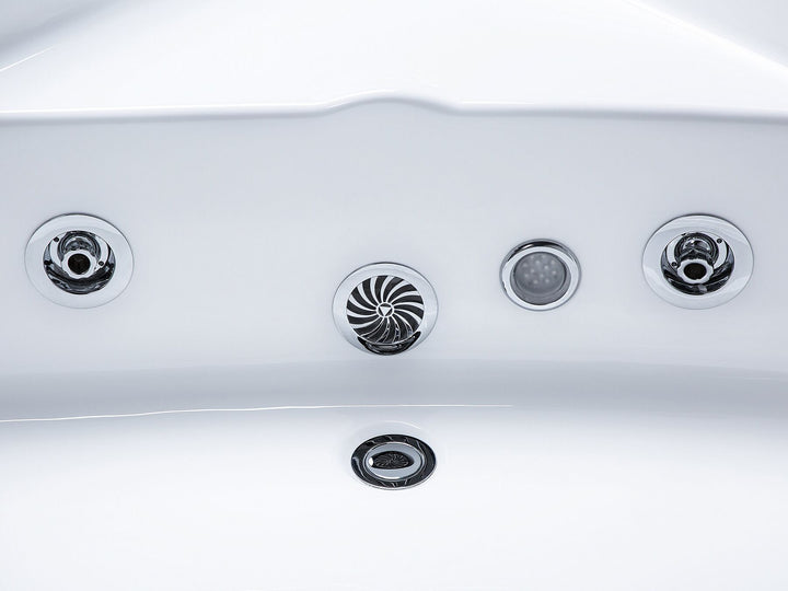 Whirlpool Bath with LED 1900 x 1350 mm White Marina