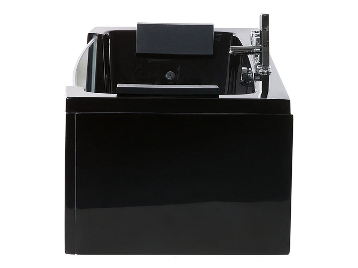 Whirlpool Bath with LED 1530 mm Black Samana