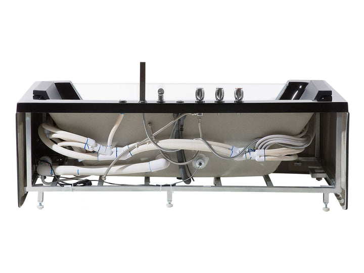 Whirlpool Bath with LED 1530 mm Black Samana