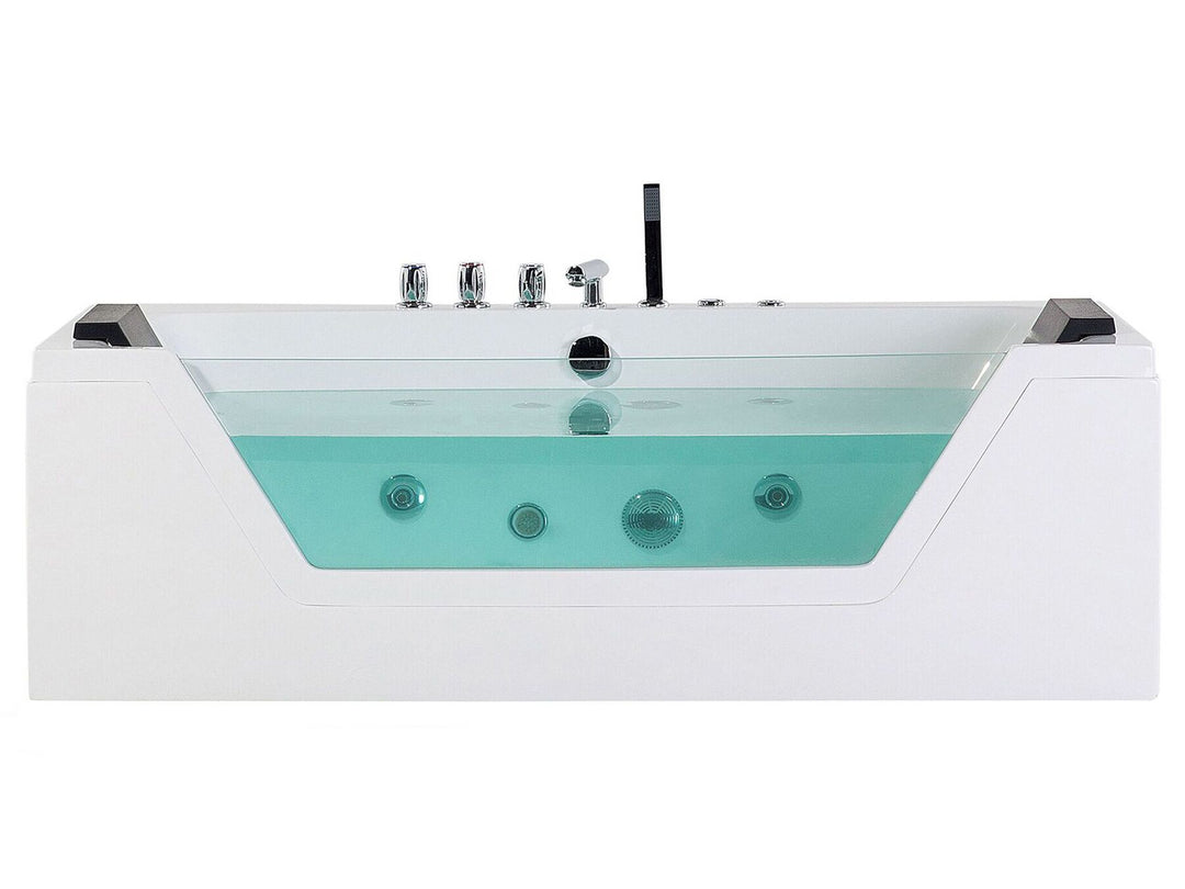 Whirlpool Bath with LED 1620 mm White Samana