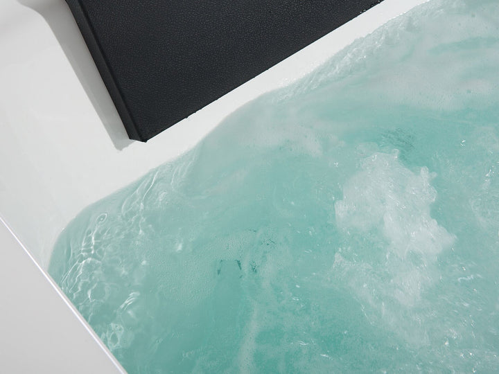Whirlpool Bath with LED 1620 mm White Samana