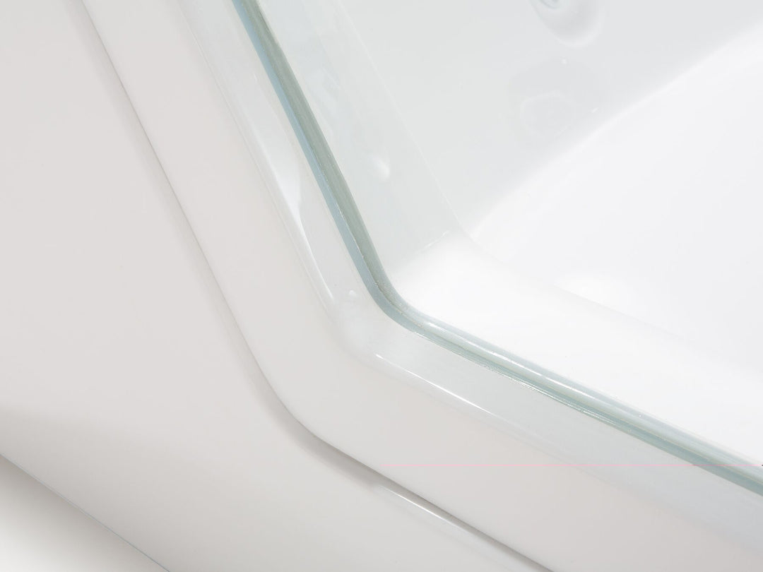 Whirlpool Bath with LED 1620 mm White Samana