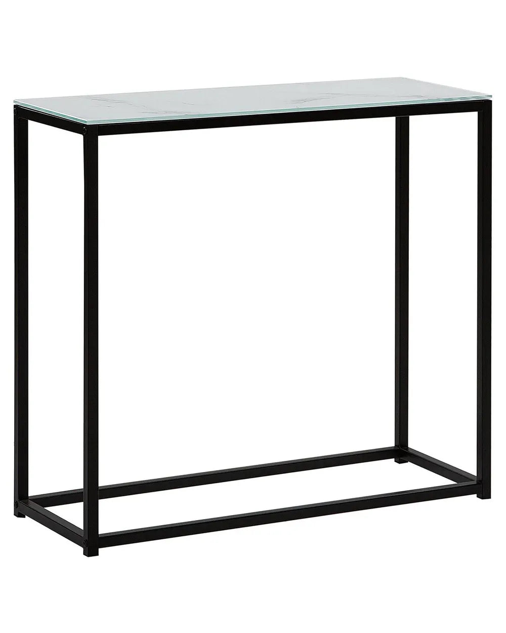 Console Table Tempered Glass Marble/ Black  Chic Formio