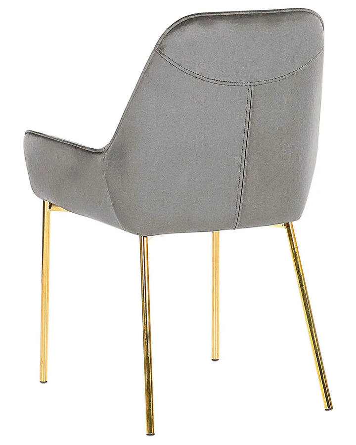 Set of 2 Dining Chairs Velvet Grey Ophelia
