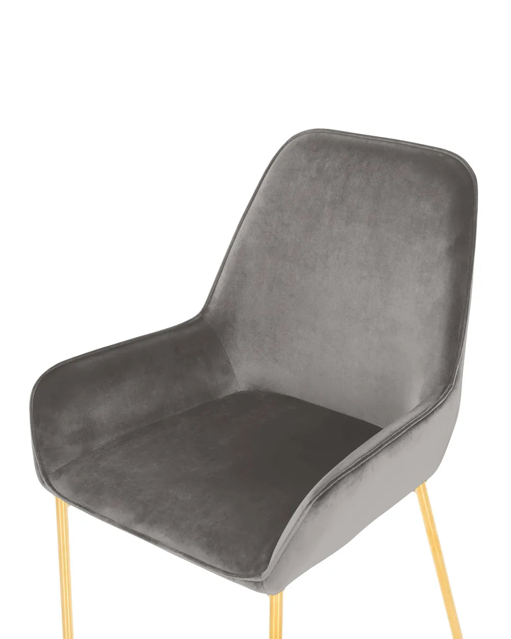 Set of 2 Dining Chairs Velvet Grey Ophelia